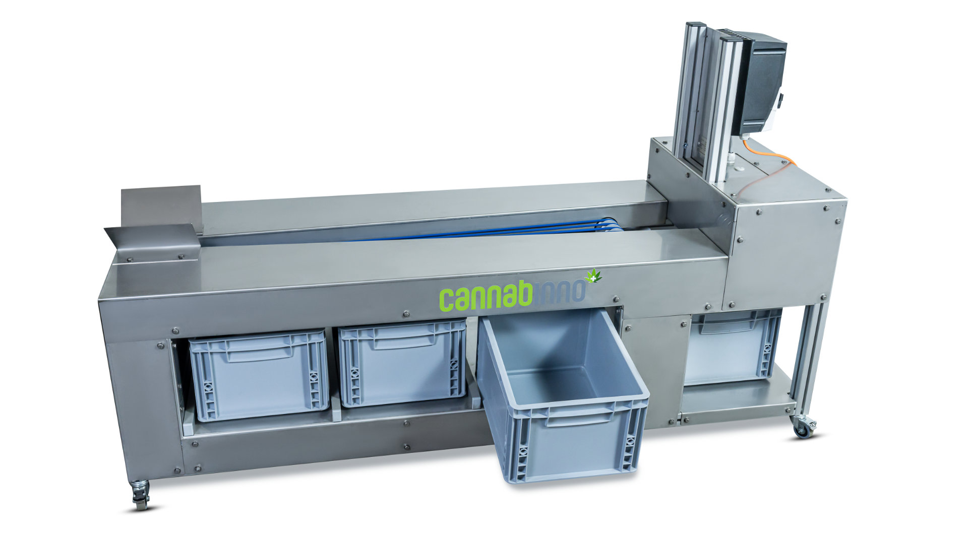 Cannabis Bud Sorter aus Chromstahl für drei verschiedene Grössen von Knospen.